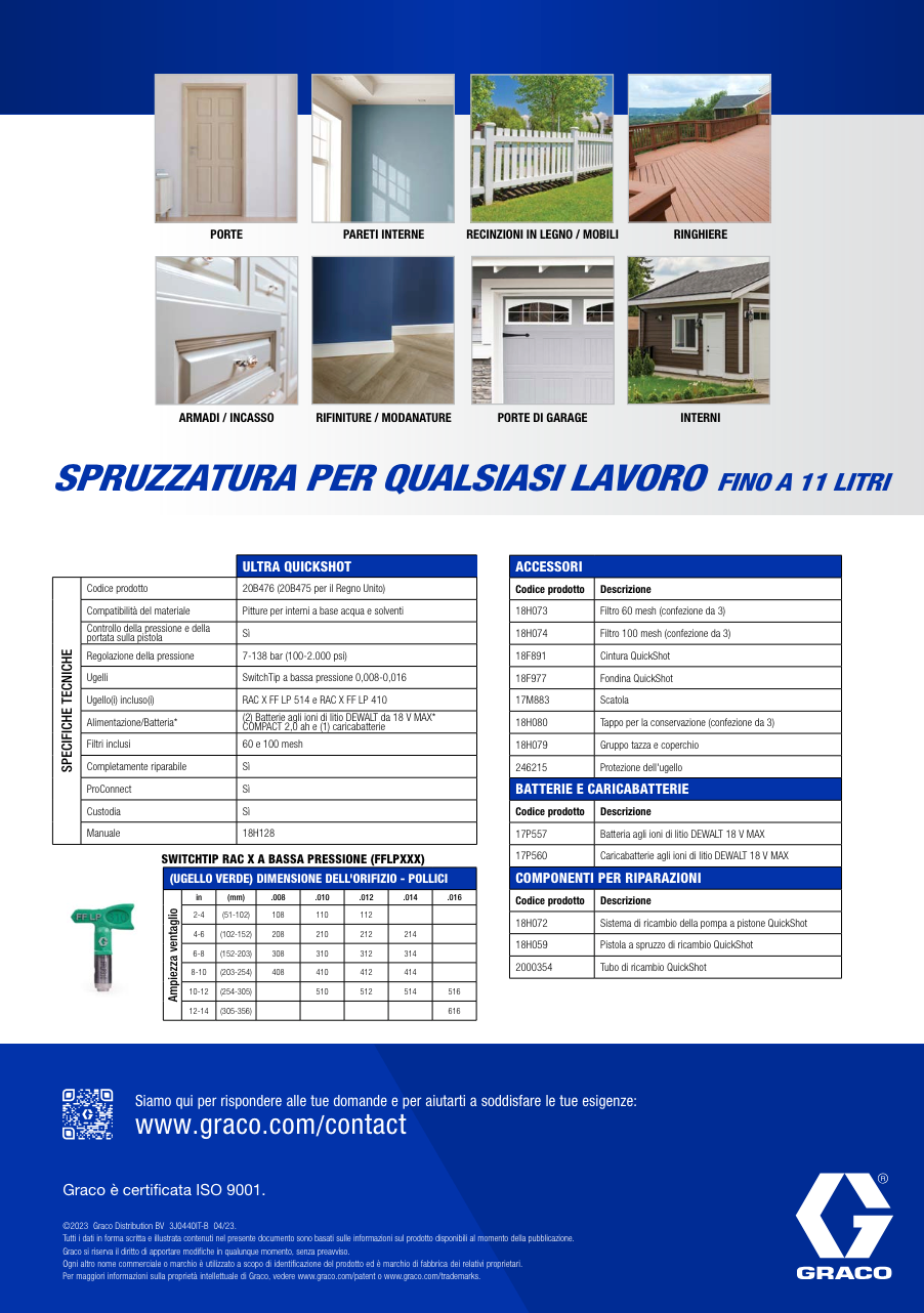 GRACO - ULTRA QUICKSHOT, CORDLESS AIRLESS SPRAYER